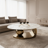 Table basse italienne de luxe de forme ovale, mobilier irrégulier pour salon et hôtel, combinaison
