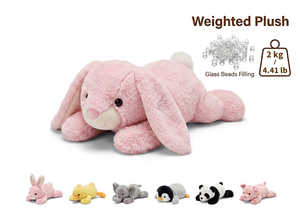 Peluche paresseuse lestée écologique de 2,2 kg avec enveloppe en coton biologique et billes de verre, lavable, pour soulager l'anxiété et le stress - Product Image 4