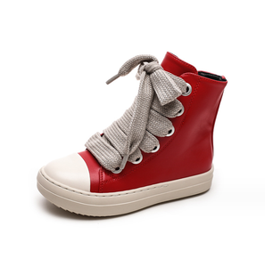 <b>Ankle</b> Boots Girls Hot Kids <b>Booties</b> Girls Zipper-up Shoes Winter Warm Children's Boots Kids Thick Lace High Top Candy Boots - Product Image 3