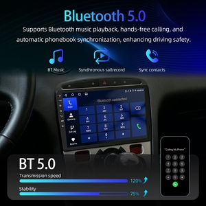 Reproductor Multimedia con Pantalla Táctil para Automóvil Rhythm de 9 Pulgadas, Navegación, Bluetooth, USB, Unidad de Cámara de Reversa para Peugeot 308/408 2007-2015 - Product Image 4