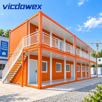 VICDOWEX Bâtiment de bureau conteneurisé contemporain à deux étages avec couloir pour projets de construction et usage en entrepôt