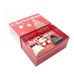 3Pcs <b>Christmas</b> Scented Candles Gift <b>Box</b> Set Santa Tree Bell Shape Art Candle Holiday - Product Image 1