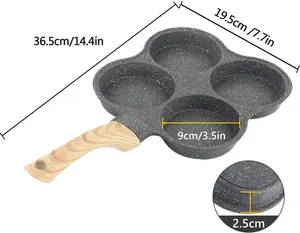 Sale Well 4-cup Egg Frying Pan Non-stick Multi-purpose Pancake Hamburger Pan For Gas Stove And Induction Hob