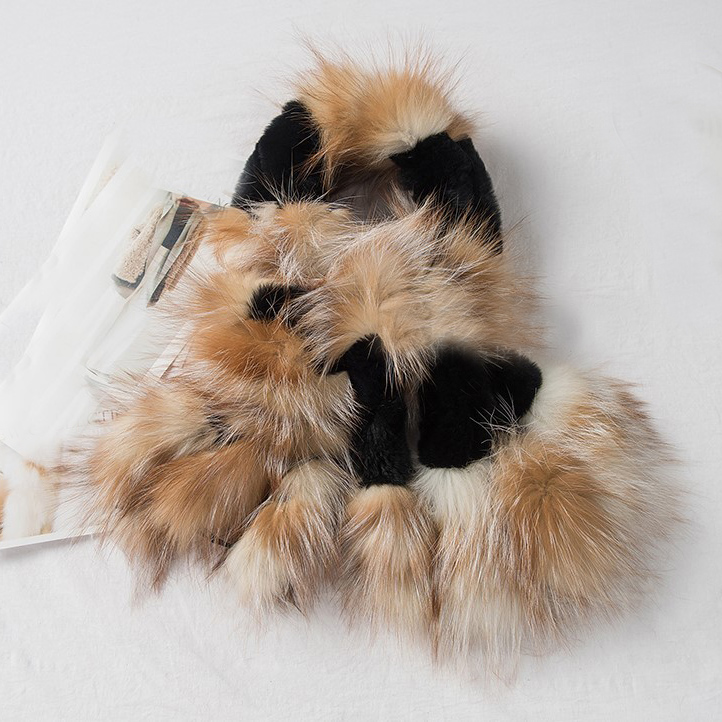 CX-S-16B класса люкс; Женские плюшевые теплые зимние сапоги ручной работы шарфы для женщин модные натуральным лисьим мехом/шерсти кролика, декоративного кролика, шарф