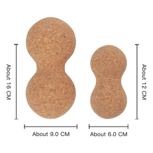CZFIT Custom Logo Eco-Friendly Cork Peanut <b>Massage</b> <b>Ball</b> Natural Size Pattern Pressure Relief Muscle Recovery Yoga <b>Ball</b> Unisex - Product Image 3