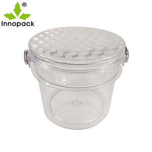 Cubo de almacenamiento de agua para exteriores Innopack, 15L, plástico, Color personalizado, transparente, lavado de coches con mango de tela - Product Image 1
