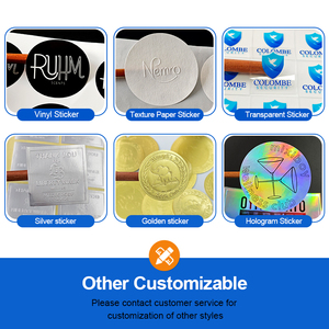 BONI Étiquettes adhésives personnalisées pour emballages de produits, <span class=keywords><strong>impression</strong></span> d'étiquettes imperméables en PVC, PP, vinyle, rouleaux de papier, autocollants personnalisés avec logo - Product Image 3