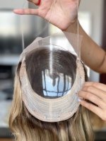 SHY 8*8 Mini perruque frontale en dentelle, cheveux humains Remy, solution pour la perte de cheveux, dentelle durable avec ligne de cheveux pour femmes