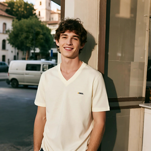 OEM Custom Plain v Neck No Button Creme Polo <span class=keywords><strong>T-Shirt</strong></span> Männer Kostenloser Versand Farbe Kragen Polo Rot für Sublimation Shirt - Product Image 2
