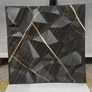 Geometrik Desenli 3D PVC İç Mekan Duvar Paneli Tasarımı Oturma Odası Kanepe TV Arka Plan Duvar Çıkartmaları Dekorasyonu - Product Image 1