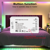 GLEDOPTO-Controlador de tira WLED, luz LED de más de 100 modos de iluminación dinámica, control de aplicación WiFi DIY 800 IC para Magic RGB