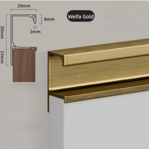 Nouvelles Idées de Produits Poignée en Forme de G Poignée Invisible en Aluminium Gris sans Fente pour Tiroirs de <span class=keywords><strong>Cuisine</strong></span> Style Gentleman Utilisation dans la <span class=keywords><strong>Cuisine</strong></span> - Product Image 2
