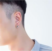 Hoa Tai Thép Không Gỉ Phổ Biến Hàn Quốc 2021 Hoa Tai Tròn Huggie Hoa Tai Tuyên Bố Cho Cậu Bé Đẹp Trai