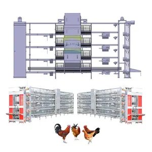 Tavuk çiftliği için sıcak satış tavuk kafesi pil kafes sistemi h-tipi tavuk kafesi Broiler katman tavuk için a-tipi