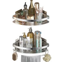 Vente directe d'usine d'étagères triangulaires de salle de bain en alliage d'aluminium de style américain, non perforées, pour lavabo, utilisation en salle de bain