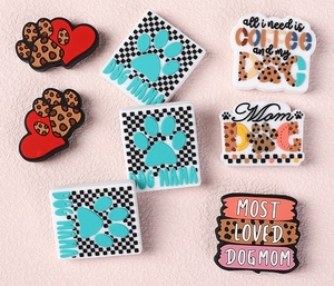 Wholesale Custom Dog Claw Square <b>Silicone</b> Beads Pens DIY Beadable Crafting Pens with Focal Beads Keychain Beads <b>Colorful</b> - Product Image 4
