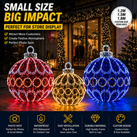 Boule de Noël LED géante à suspendre pour extérieur, décoration commerciale pour affichage festif en centre commercial