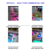 Machine de pêche à monnayeur directe usine avec distribution automatique de seaux à poissons, jeu d'arcade de pêche à double station pour l'UE