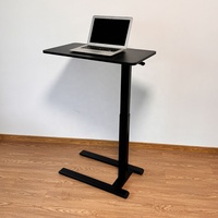 Bureau debout réglable en hauteur avec base en forme de H et vérin à gaz mobile, en fer durable, mobilier moderne pour la maison, le salon et la salle de café