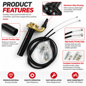 Poignée de gaz à action rapide pour moto, <span class=keywords><strong>ensemble</strong></span> de poignées de gaz pour <span class=keywords><strong>KTM</strong></span> YZF Dirt Bike Motocross <span class=keywords><strong>Enduro</strong></span> - Product Image 3