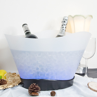 OEM Personnalisé 12L Grand Seau à Glace Led Laser pour Peinture Lumineux Rechargeable avec Tente de Table pour Bouteille de Vin de Champagne