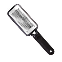 Râpe à pieds et éliminateur de callosités Gloway en acier inoxydable noir et rose, pour usage humide et sec, outil de pédicure à surface métallique