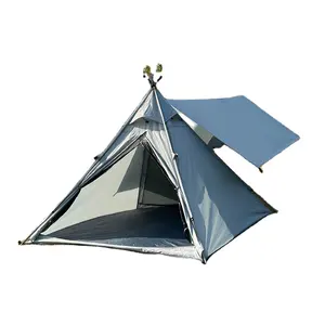 YumuQ 4-6-8 Person 5m Aluminium Alloy Pyramid Round Yurt Outdoor Teepee Cold Weather Tipi Tent Adults For Sale