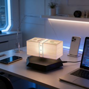 Veilleuse décorative à lévitation magnétique, thème <span class=keywords><strong>Grand</strong></span> Theft <span class=keywords><strong>Auto</strong></span> Vice City, art moderne, technologie de pointe, style gangster dollar américain, jouet - Product Image 3