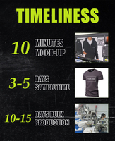 Kaos Pria 220GSM Jahitan Rapat Bahan Poly Cotton Cepat Kering Model Longgar Elastis Logo Kustom OEM