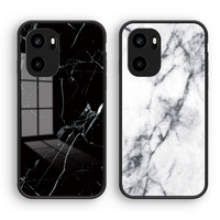 Étui de téléphone pour OnePlus ACE 6 ACE6 5G, coque arrière en TPU souple avec cadre en verre trempé à motif marbré
