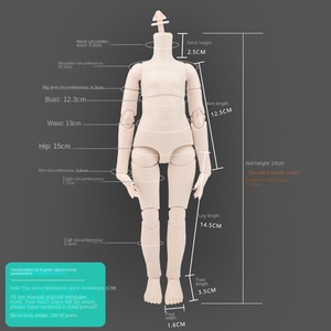 Poupée articulée blanche de 30 cm avec 22 points de connexion, tête amovible, jouet transfrontalier en carton plastique - Product Image 2