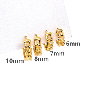 ROXI Juego de 4 Pendientes de Aro de Cobre de 6/7/8/10 mm con Diseño Simple Entrelazado - Product Image 2