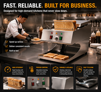Mesin Pemanggang Roti Konveyor Listrik Stainless Steel Cucina, Peralatan Dapur Katering, Peralatan Panggang Hotel Restoran