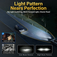 Projecteur Bi-Xénon LED 3.0 Pouces 100W 10000LM 6000K 12V Universel pour Amélioration de Phares de Voiture