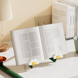 Portable Foldable Reading <b>Stand</b> Adjustable <b>Tablet</b> Support <b>For</b> Students And Children Green White Plastic - Product Image 1