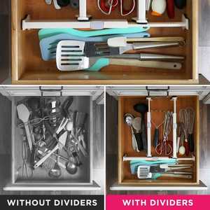Adjustable ABS Plastic Clothes Drawer Divider Expandable Space-Saving Modern Organizer for Bedroom Bathroom Kitchen - Product Image 4