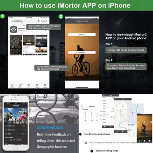 <span class=keywords><strong>Kit</strong></span> Completo de Bicicleta Eléctrica con Batería, Motor de 350w <span class=keywords><strong>IMortor</strong></span>/Imotor para Rueda Delantera, para Bicicleta de 26 Pulgadas, Control por Aplicación, STOCK en EE. UU. - Product Image 4