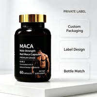 Complément de Soutien à la Force Masculine Prix Usine en Gros 1,79 USD Capsules de Maca Rouge 60 Gélules Approvisionnement Direct en Vrac