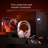 Auriculares Inalámbricos para Juegos HJSDZHI HJ001 con Cuatro Modos, 2.4G, Controlador de 40 mm, Batería de 60H para PC, Switch y Móviles