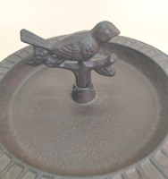 Antique en fonte décoration de jardin bain d'oiseau/métal artisanat jardin décoratif Animal mangeoire à oiseaux