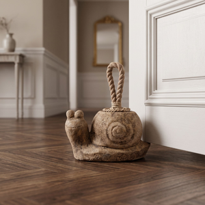 Decorative Snail Shape Cast Stone <b>Door</b> Stopper with <b>Rope</b> Handle Heavy Weighted <b>Door</b> <b>Stop</b> for Home Decor - Product Image 1