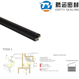 Tùy Chỉnh Từ Tắm Con Dấu Cửa Cao Su Dải Từ Tính PU Hình Thức Cửa Niêm Phong Dải - Product Image 2