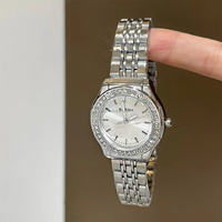 Vente directe du fabricant, montres de haute qualité avec strass, montres luxueuses avec bracelet argenté pour femmes, cadeaux parfaits pour dames