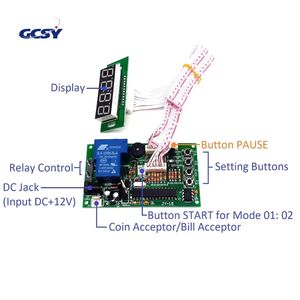 JY-15B 12V 40cm 화이트 리드 <span class=keywords><strong>4</strong></span>자리 타이머 보드 타이머 컨트롤러 PCB 자판기 세탁기용 - Product Image 6