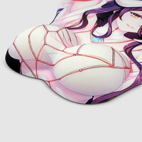Tapis de souris 3D Anime avec repose-poignet, motif personnalisé, soutien-gorge sexy, gros seins, gel ergonomique