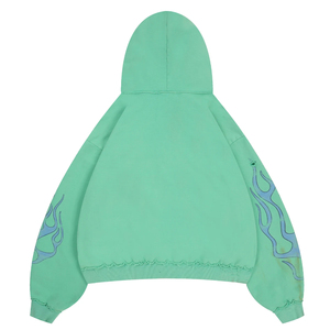 Sudadera con Capucha para Hombre, 450GSM, Tejido Premium, Oversize, Cremallera Completa, Detalle de Pedrería, Estilo Urbano Vintage, Nueva Colección - Product Image 2