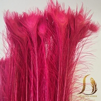 Plumes de paon blanchies et teintes en rose de 30 à 35 pouces, en vrac, pour costumes de carnaval