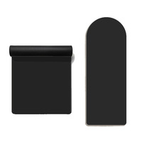 Tapis de yoga semi-circulaire en PU de 5 mm d'épaisseur, antidérapant, pour la pratique de la danse, pour les studios de yoga et l'usage domestique