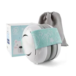 Baby Earmuff Factory Wholesale Infant Earmuff Hearing Protection Noise Cancelling Sleeping Adjustable Headband Earmuffs