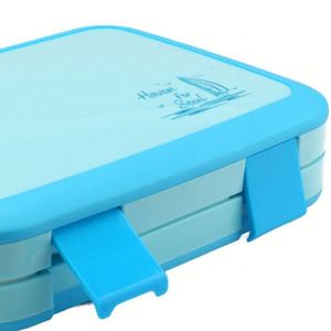 Boîte à lunch Bento en plastique à 5 compartiments pour enfants de 3 à 7 ans Boîte à lunch Bento pour écoliers et adultes Vente en gros avec logo personnalisé - Product Image 5